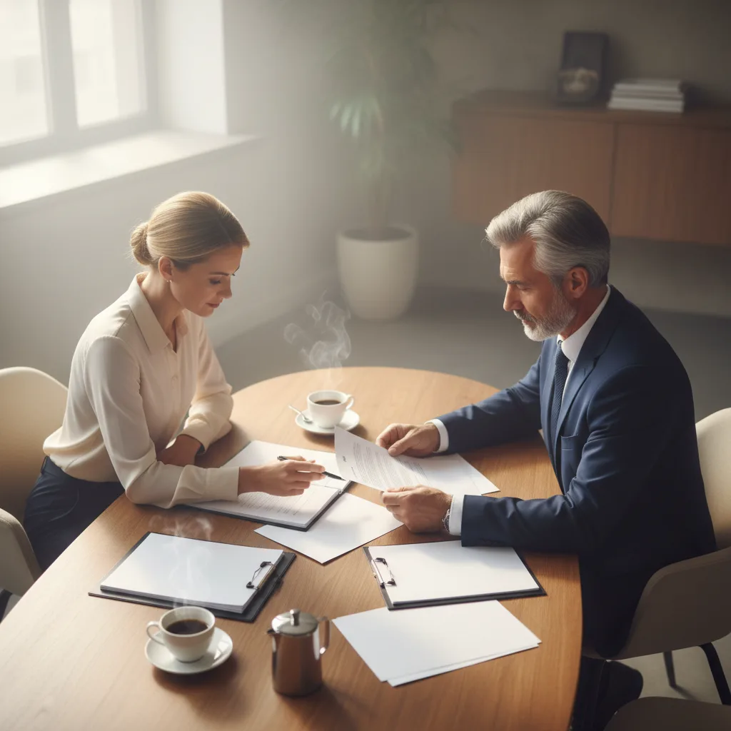 Cadre dirigeant préparant sa sortie d'entreprise